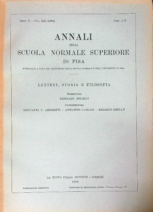 Annali della Scuola Normale Superiore di Pisa. Serie II vol …