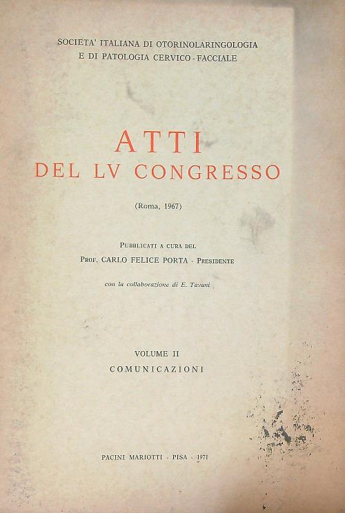 Atti del LV Congresso Roma 1967 vol 2