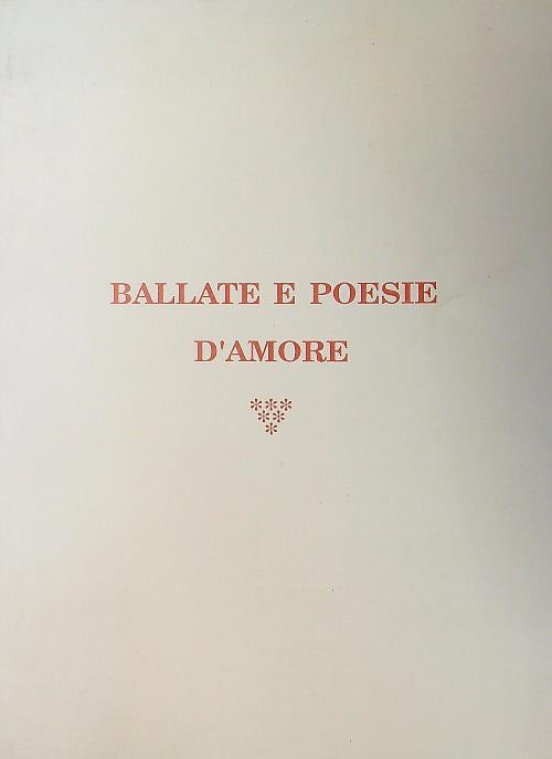 Ballate e poesie d'amore