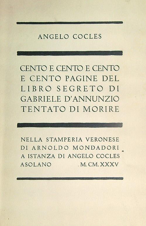 Cento e cento e cento pagine del libro segreto di …