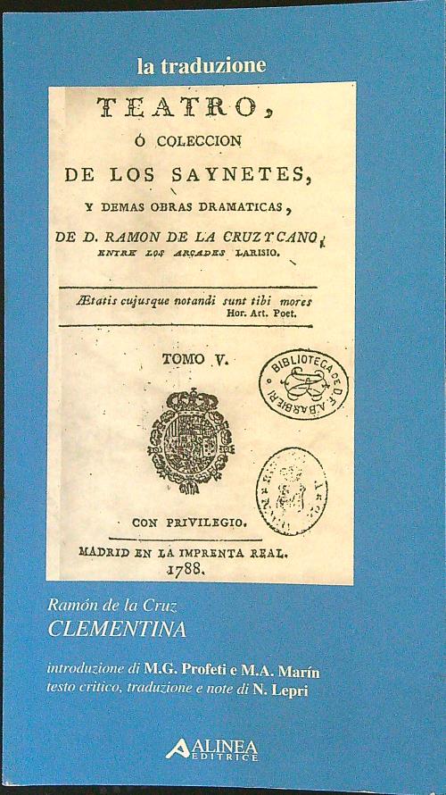 Clementina. Testo a fronte spagnolo