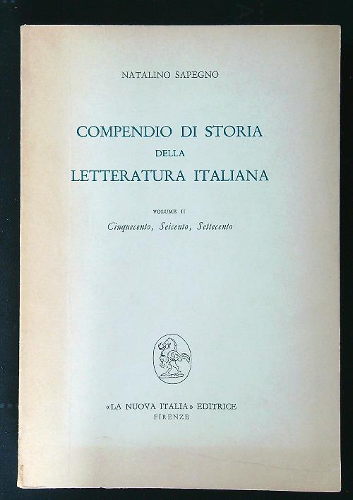 Compendio di storia della letteratura italiana Vol. 2