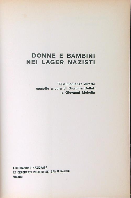 Donne e bambini nei lager Nazisti
