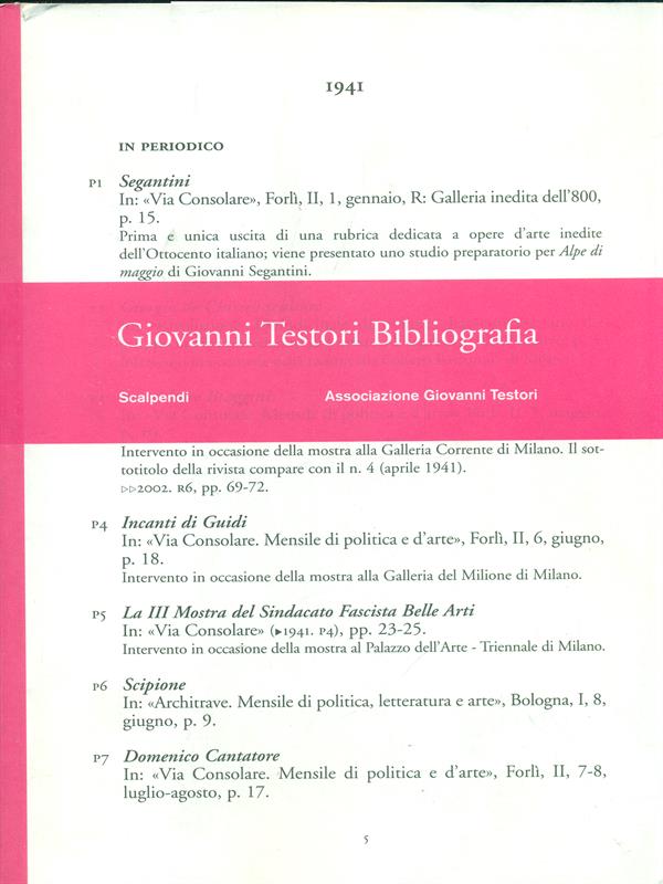 Giovanni Testori. Bibliografia