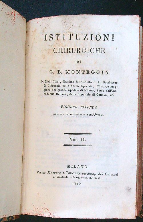 Istituzioni chirurgiche vol. II