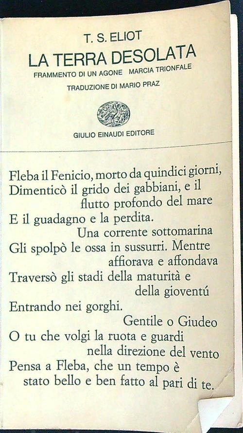 La terra desolata. Frammento di un agone. Marcia trionfale