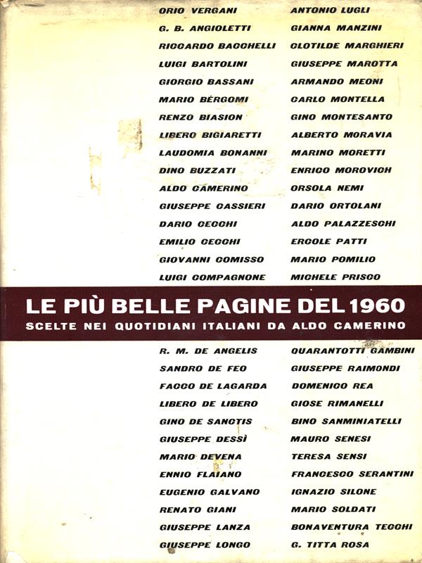 Le piu' belle pagine del 1960 scelte nei quotidiani italiani