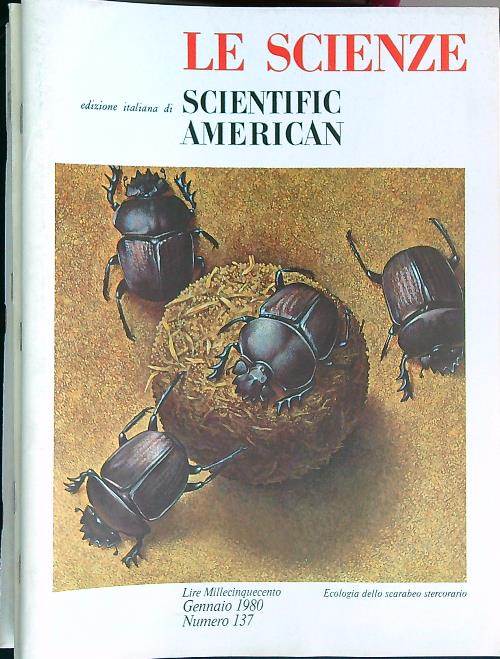 Le Scienze. Ed. It. Scientific American dal n. 137/1980 al …