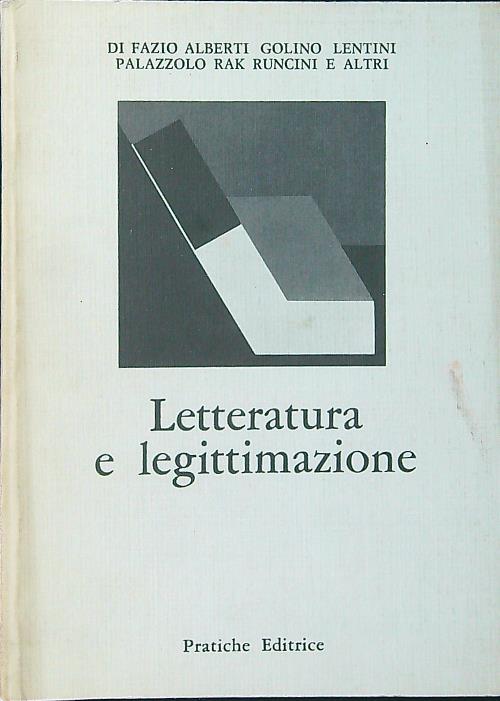 Letteratura e legittimazione