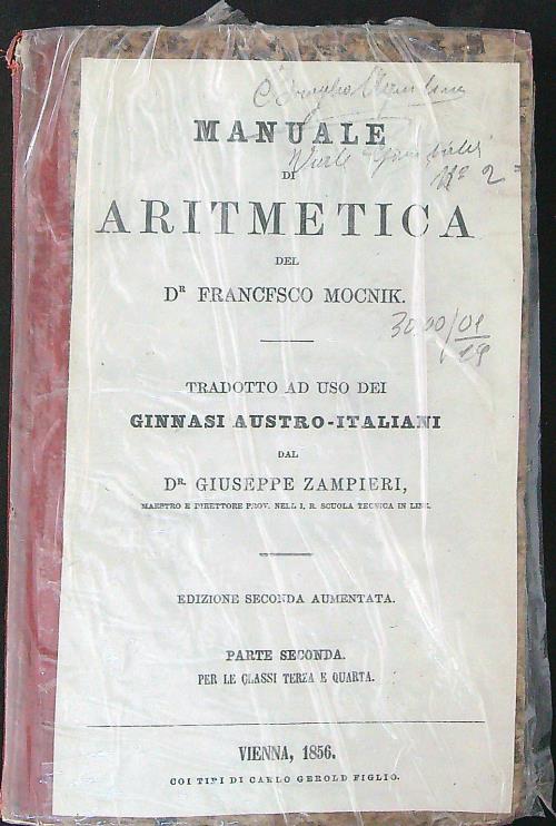 Manuale di aritmetica Parte seconda