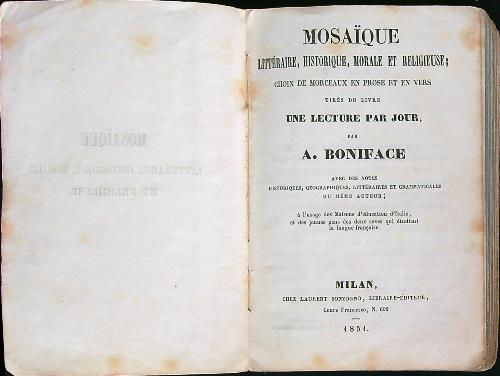 Mosaique Litteraire, Historique, Morale et Religieuse. Une lecture par jour