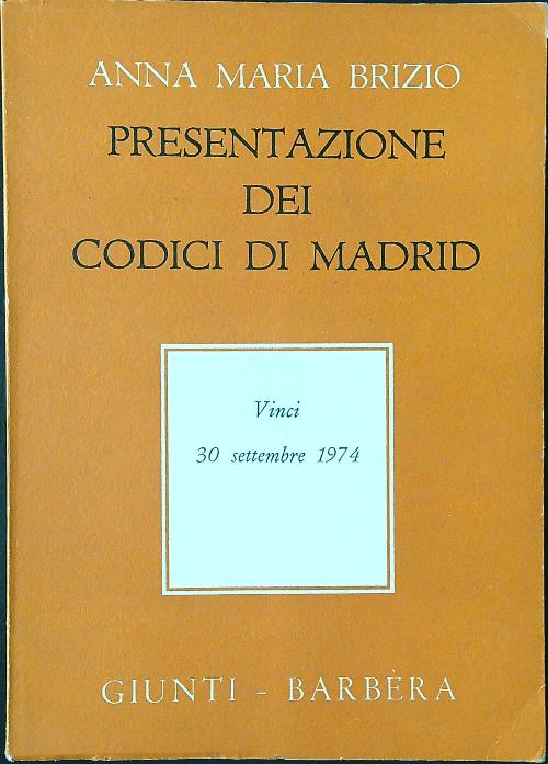 Presentazione dei Codici di Madrid