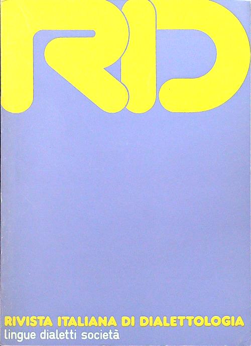 Rivista italiana di dialettologia 14