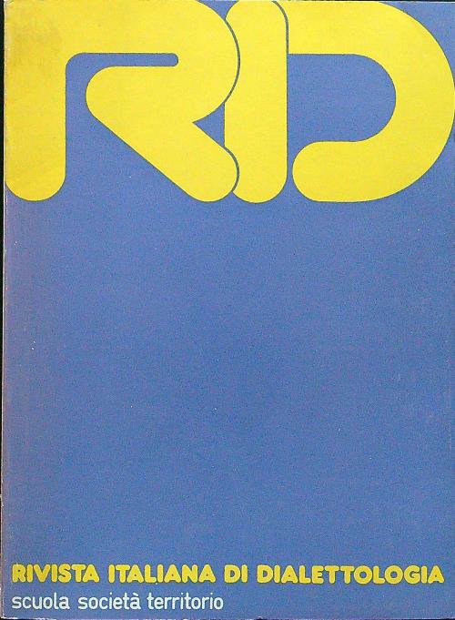 Rivista italiana di dialettologia 5