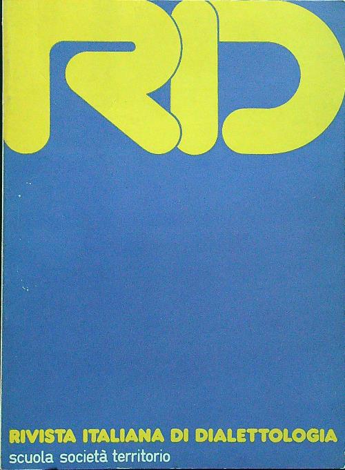 Rivista italiana di dialettologia 6