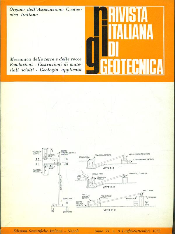 Rivista italiana di geotecnica Anno VI n3 / Luglio-settembre 1972