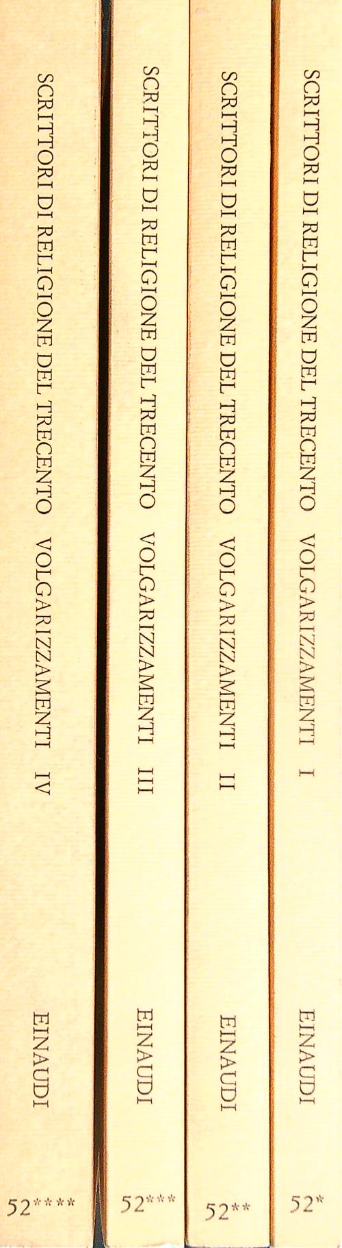 Scrittori di religione del Trecento. Volgarizzamenti. 4vv