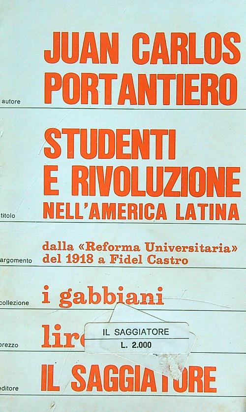 Studenti e rivoluzione nell'America latina