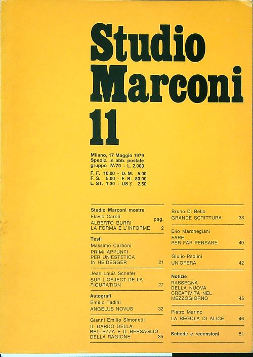 Studio marconi 11/1979
