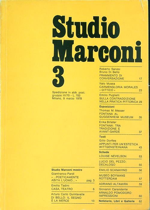 Studio marconi 3/1978