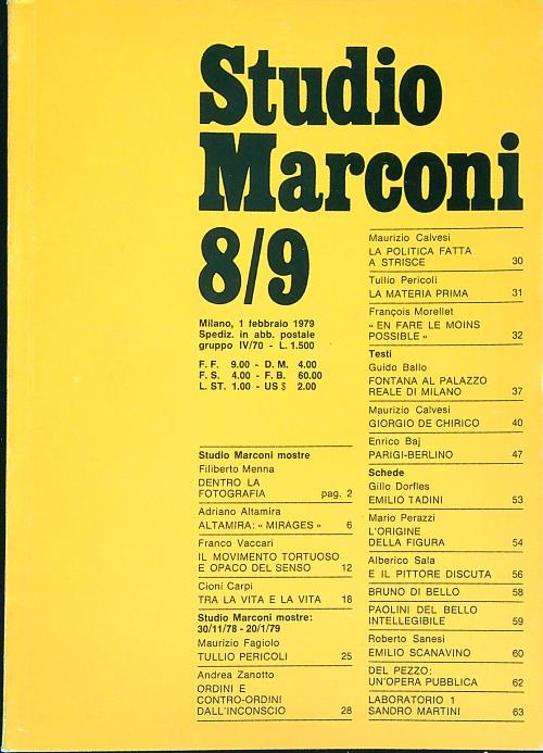 Studio marconi 8/9 - 1979