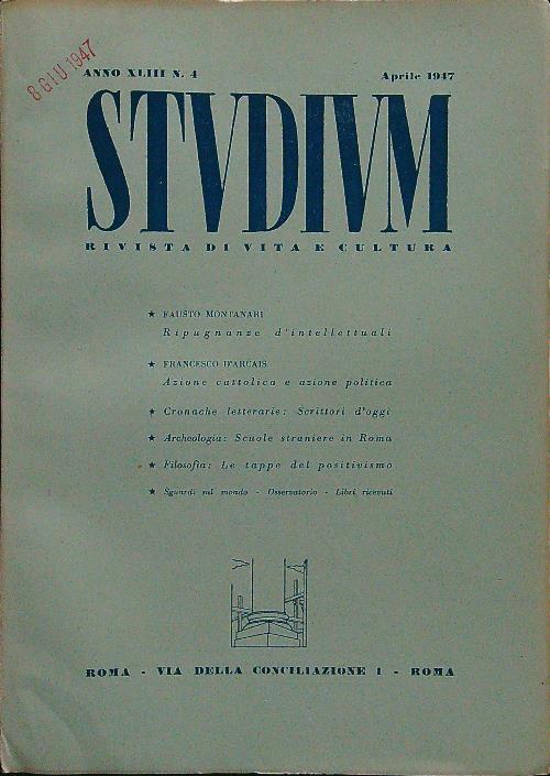 Studium n.4 aprile 1947
