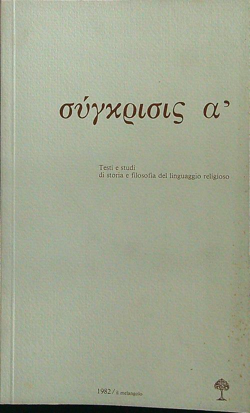Synkrisis A' Testi e studi di storia e filosofia del …