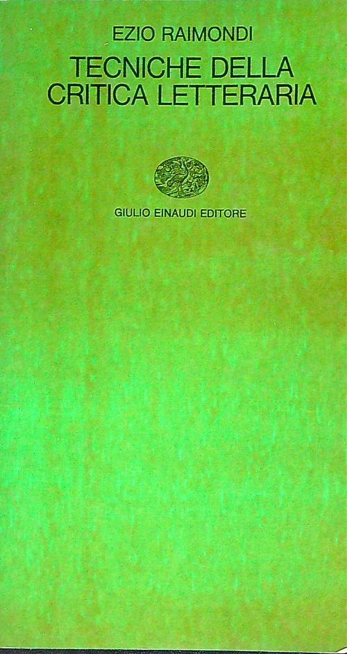 Tecniche della critica letteraria