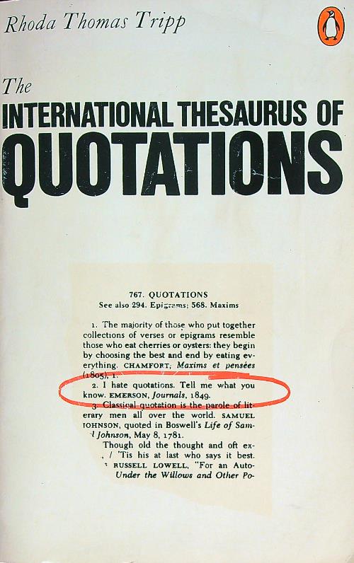 The International Thesaurus of Quotations