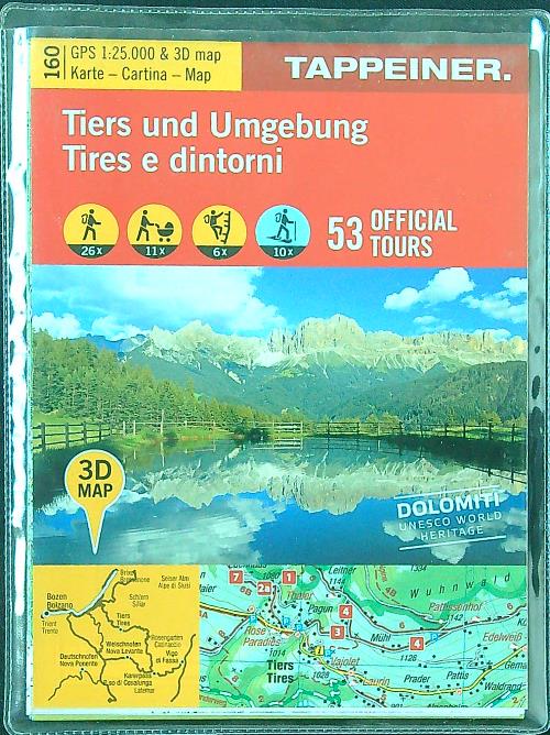 Tires e dintorni. Cartina topografica