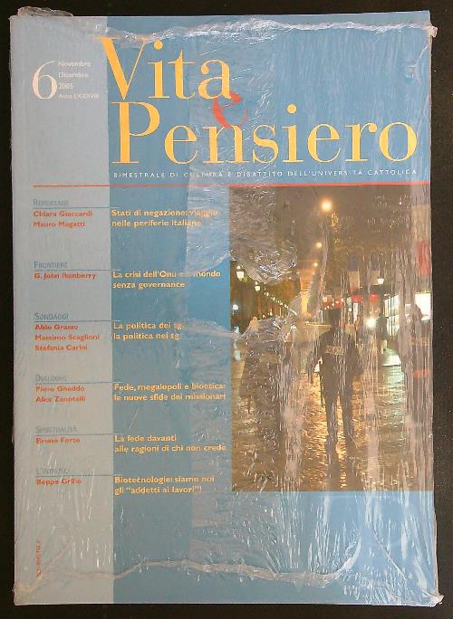 Vita e Pensiero n. 6/novembre-dicembre 2005
