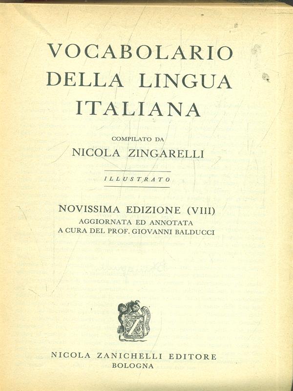 Vocabolario della lingua italiana