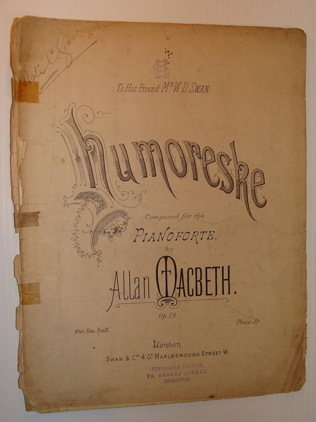 Humoreske - Composed for the Pianoforte: Sheet Music for Piano