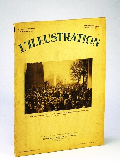 L'Illustration - Journal Hebdomadaire Universel, No. 4629, 21 Novembre (November) …