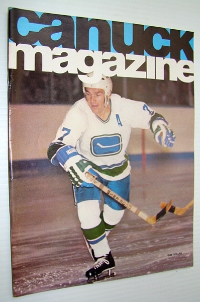 Vancouver Canuck Magazine, November 12, 1974 - Colour Cover Photo …