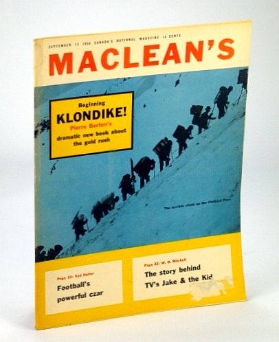 Maclean's - Canada's National Magazine, September (Sept.) 13, 1958 - …