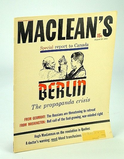 Maclean's - Canada's National Magazine, 26 August (Aug.), 1961: Most …