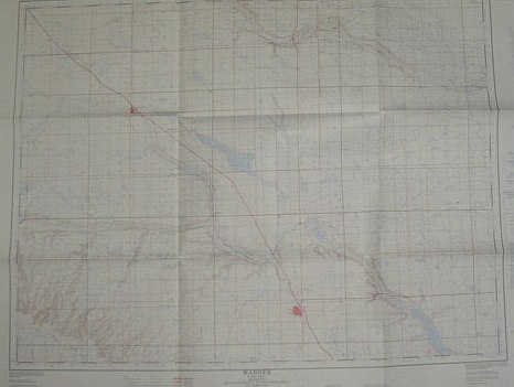 Map of Warner County, Alberta, West of Fourth Meridian, Scale …