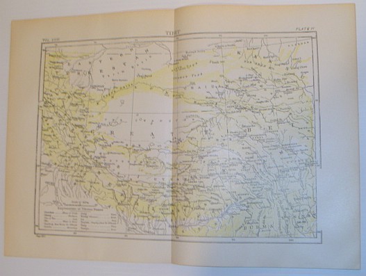 Map of Tibet - Circa 1902