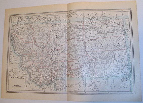 Map of Montana - Circa 1902