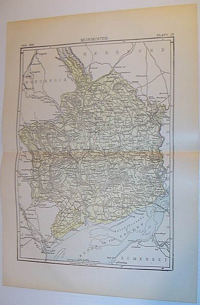 Map of Monmouth, England - Circa 1902