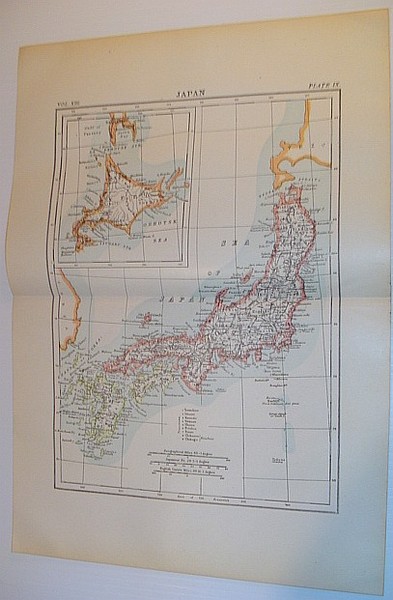 Map of Japan: Circa 1902