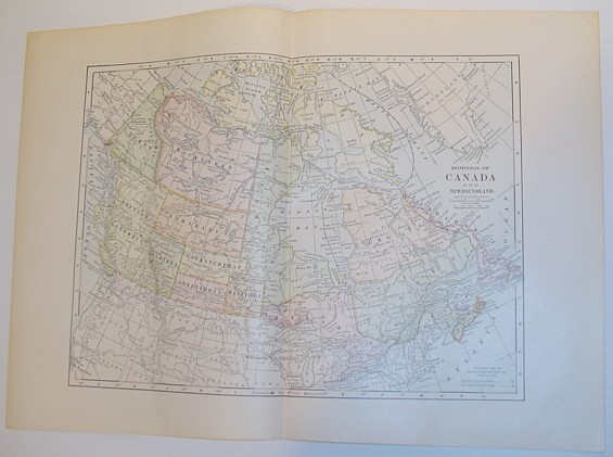 1899 Colour Map of the Dominion of Canada and Newfoundland