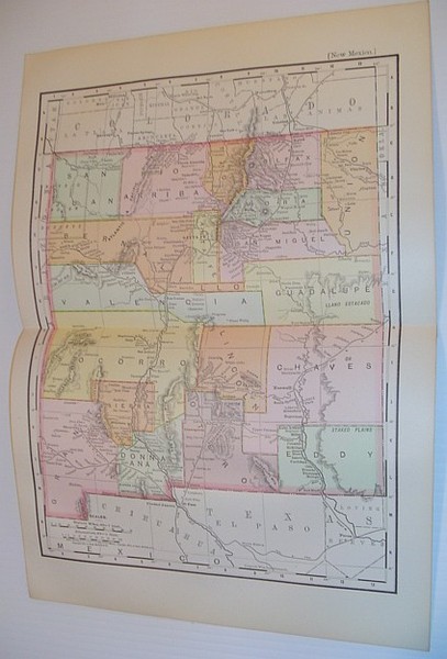 1901 Rand McNally & Co. Colour Map of the State …
