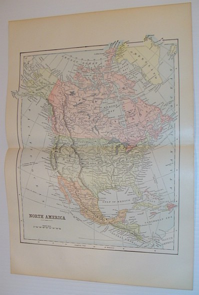Colour Map of North America - Circa 1902