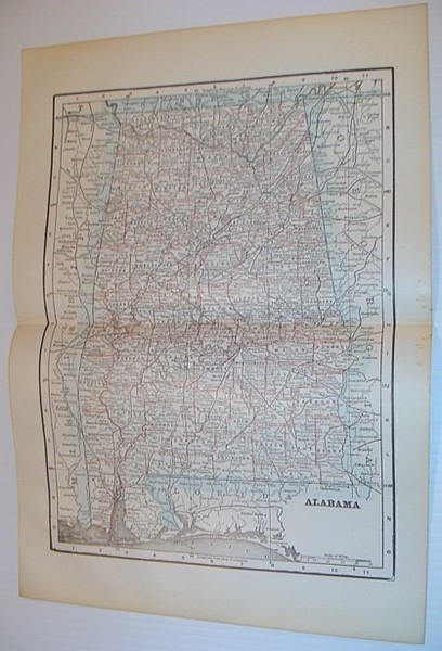 Map of the State of Alabama - Circa 1902