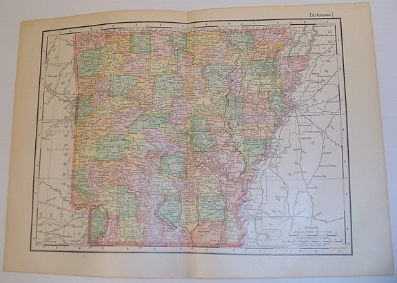 Rand McNally & Co.'s 1901 State Map of Arkansas