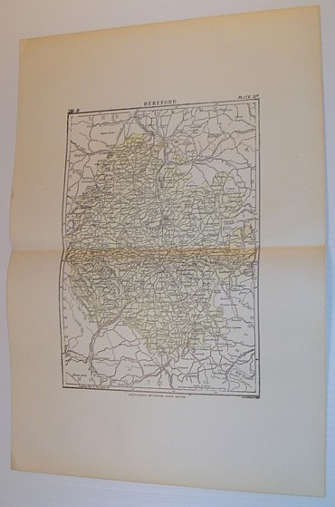 Map of Hereford, England - Circa 1902