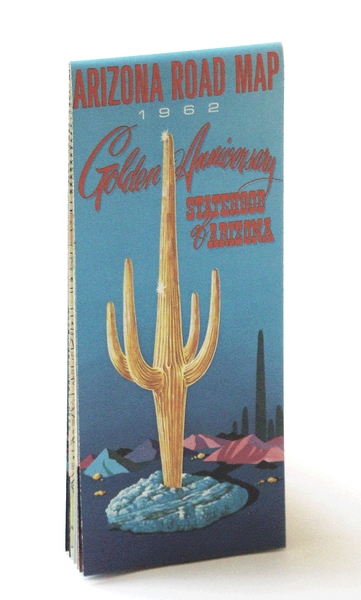 State of Arizona 1962 Road Map (plus Northwestern Mexico): Golden …