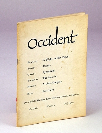 Occident, Spring 1961, New Series, Volume I